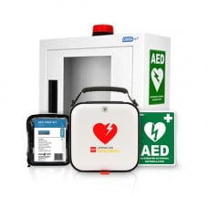 LIFEPAK CR2 Essential Fully-Automatic Defib - Alarmed Cabinet Bundle