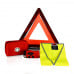 K225 - Motor Vehicle Roadside Safety Kit with First Aid Kit, Safety Triangle, Vest, and Torch-Radio-Charger