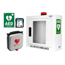 LIFEPAK CR2 Essential Fully-Automatic Defib - Alarmed Cabinet Bundle